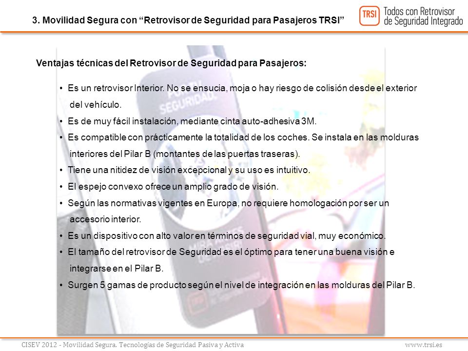 3. Movilidad Segura con Retrovisor de Seguridad para Pasajeros TRSI