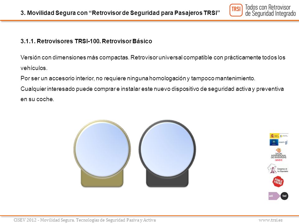 3. Movilidad Segura con Retrovisor de Seguridad para Pasajeros TRSI