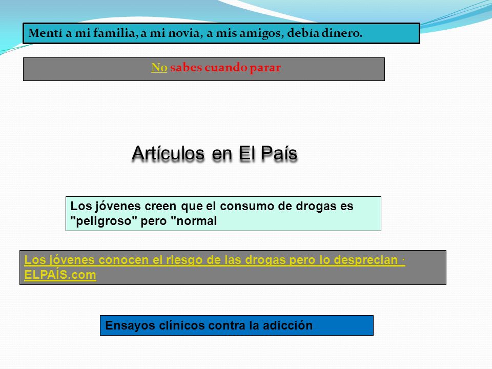 Mentí a mi familia, a mi novia, a mis amigos, debía dinero.