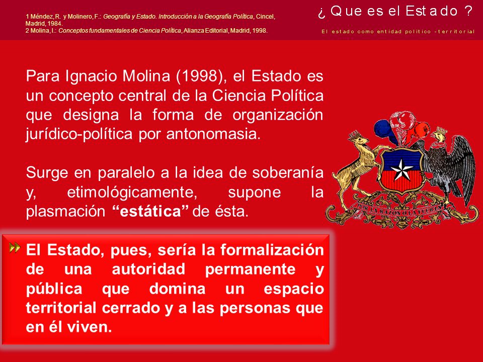 1 Méndez, R. y Molinero, F. : Geografía y Estado