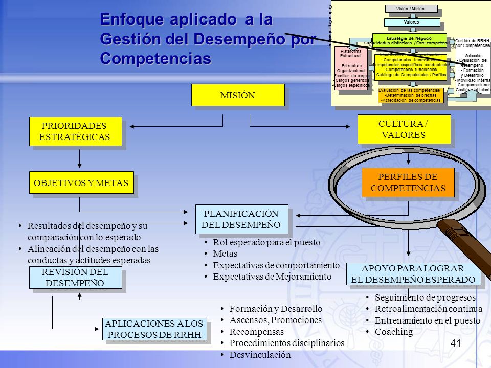 Enfoque aplicado a la Gestión del Desempeño por Competencias