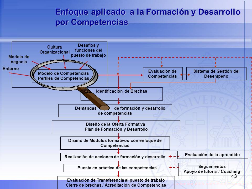 Enfoque aplicado a la Formación y Desarrollo por Competencias
