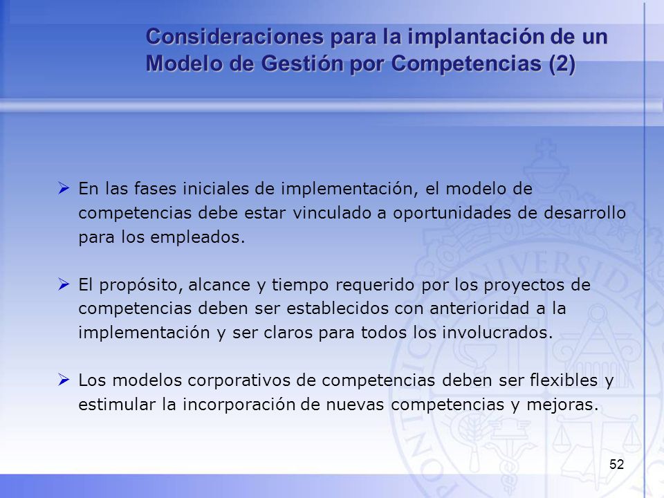 Consideraciones para la implantación de un Modelo de Gestión por Competencias (2)