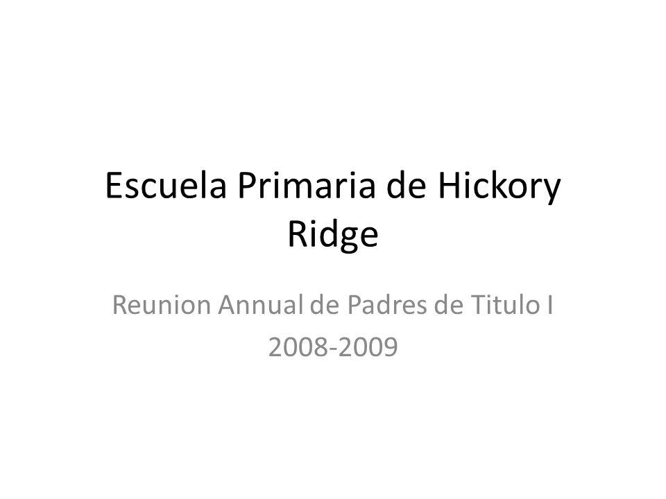 Escuela Primaria de Hickory Ridge