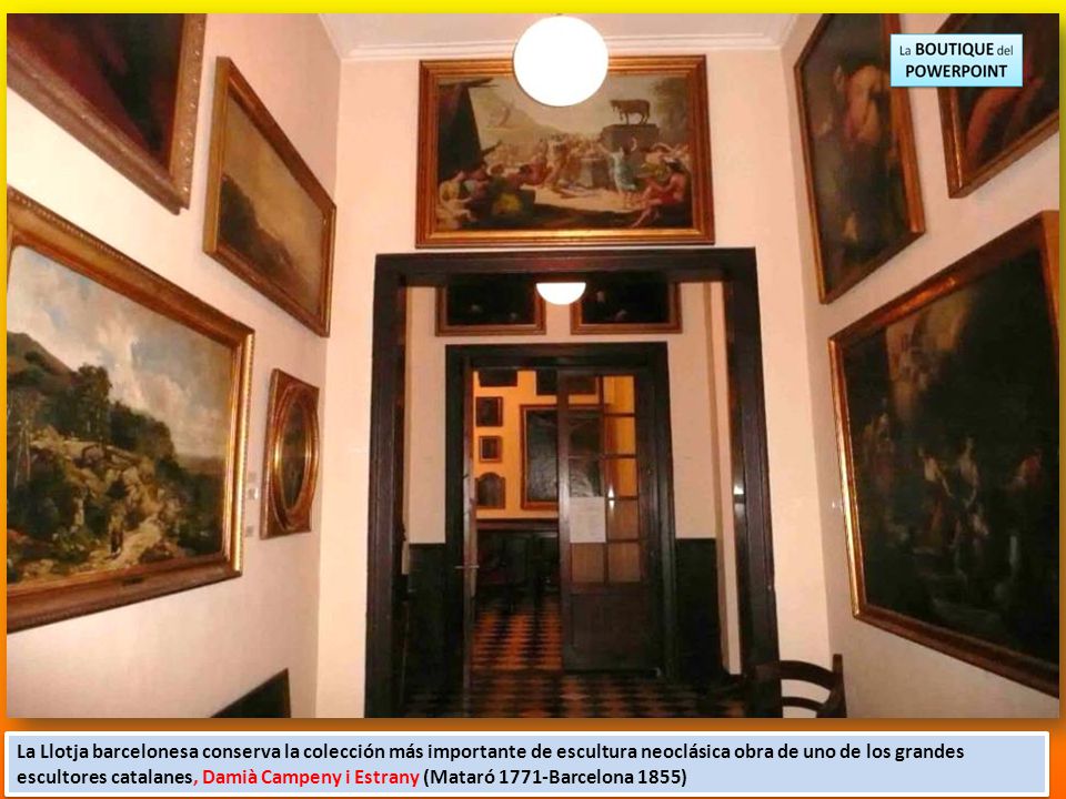La Llotja barcelonesa conserva la colección más importante de escultura neoclásica obra de uno de los grandes escultores catalanes, Damià Campeny i Estrany (Mataró 1771-Barcelona 1855)