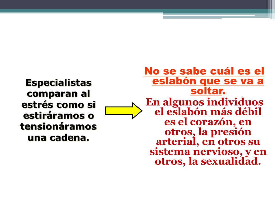 No se sabe cuál es el eslabón que se va a soltar.