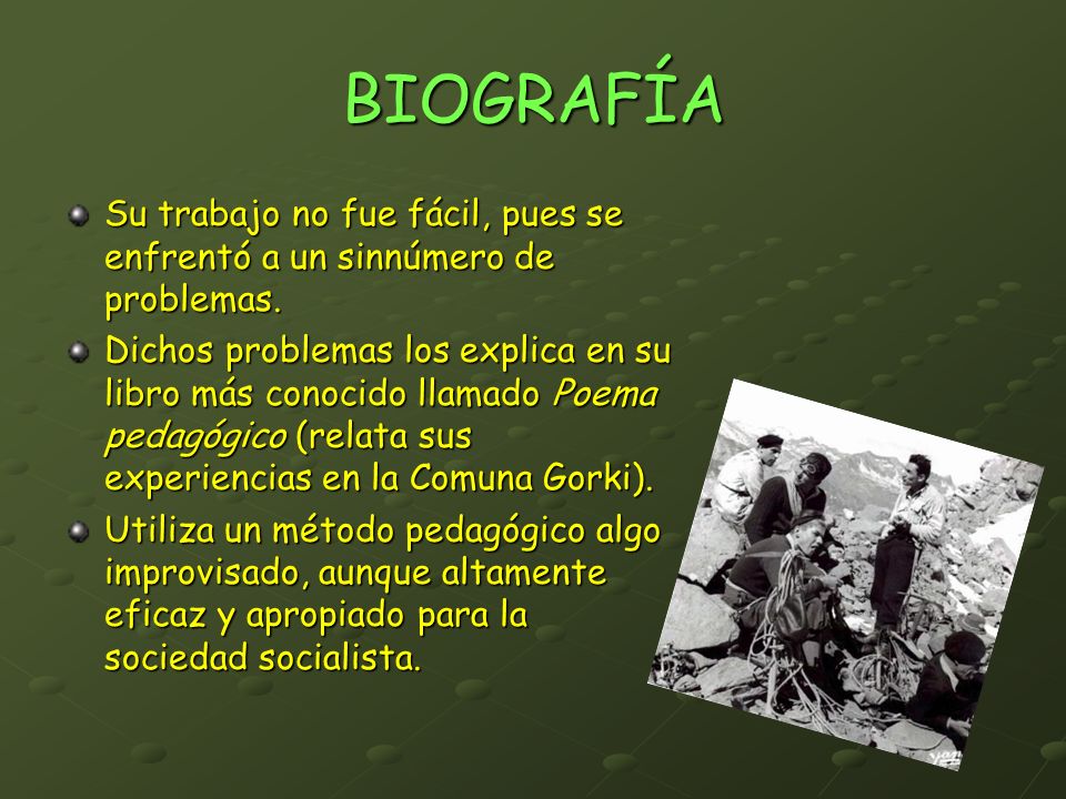 BIOGRAFÍA Su trabajo no fue fácil, pues se enfrentó a un sinnúmero de problemas.
