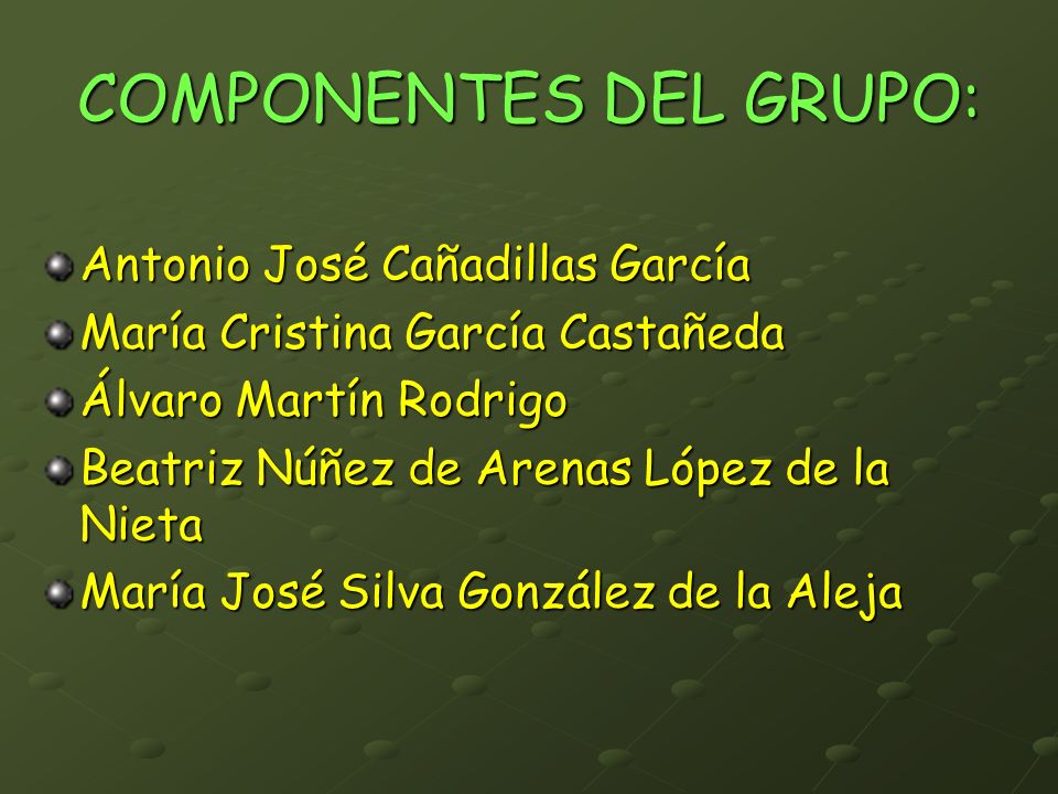 COMPONENTES DEL GRUPO: