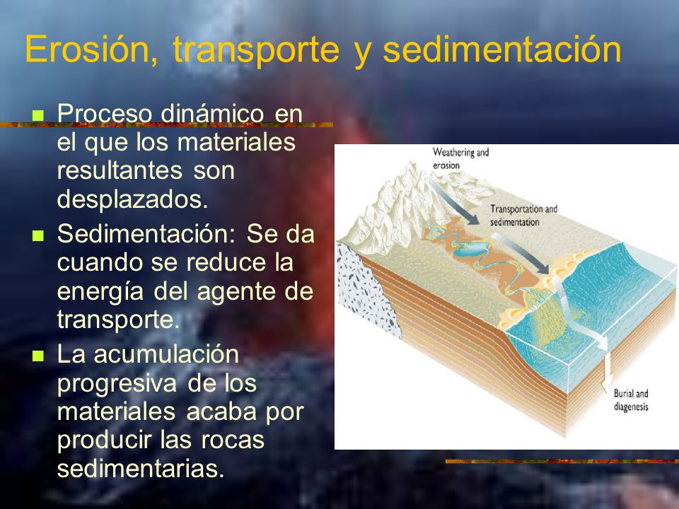 Erosión, transporte y sedimentación