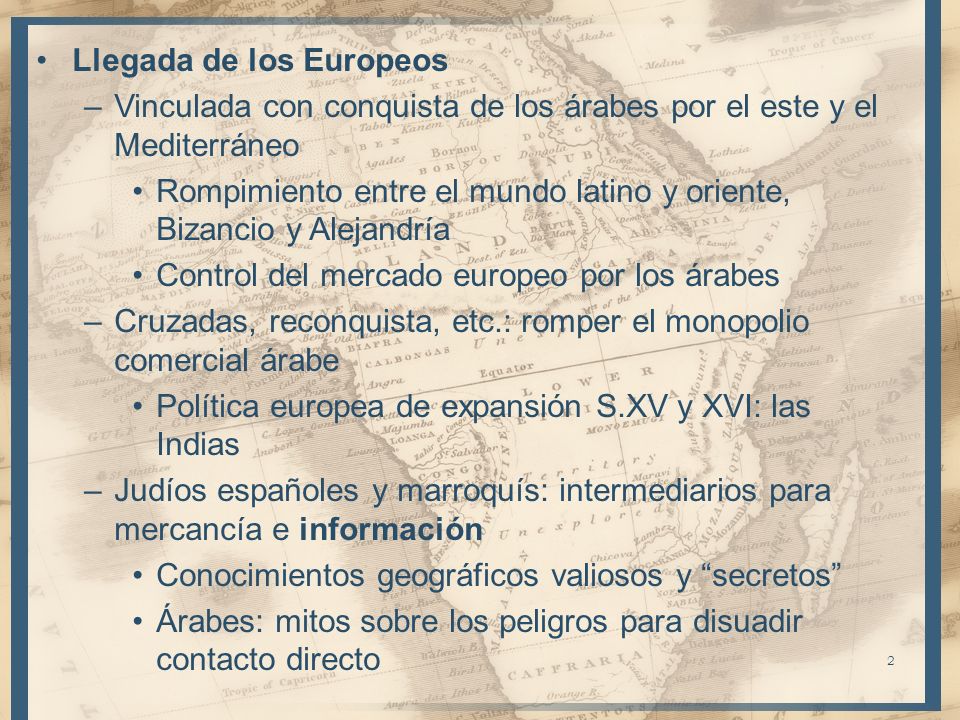 Llegada de los Europeos