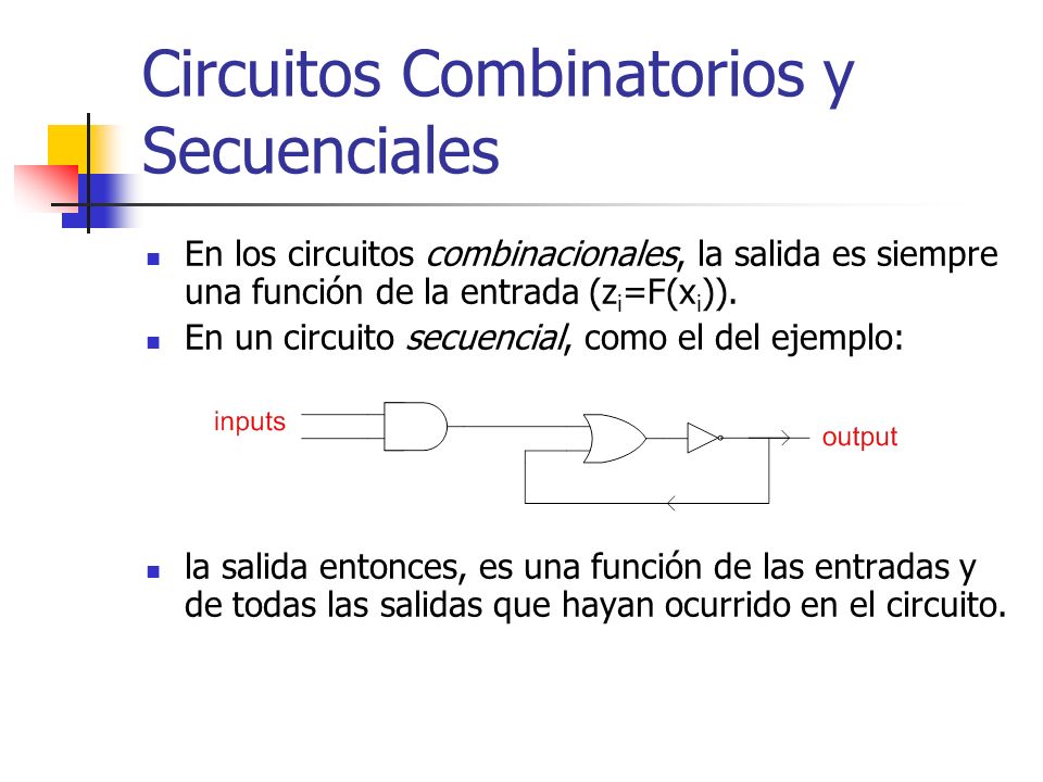 Circuitos Combinatorios y Secuenciales