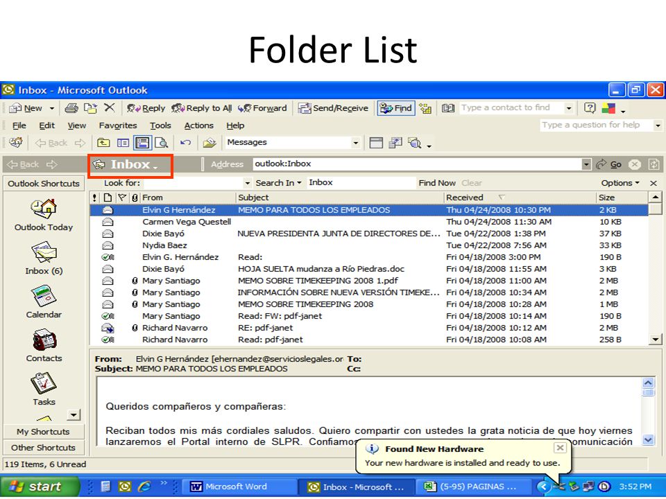 Folder List