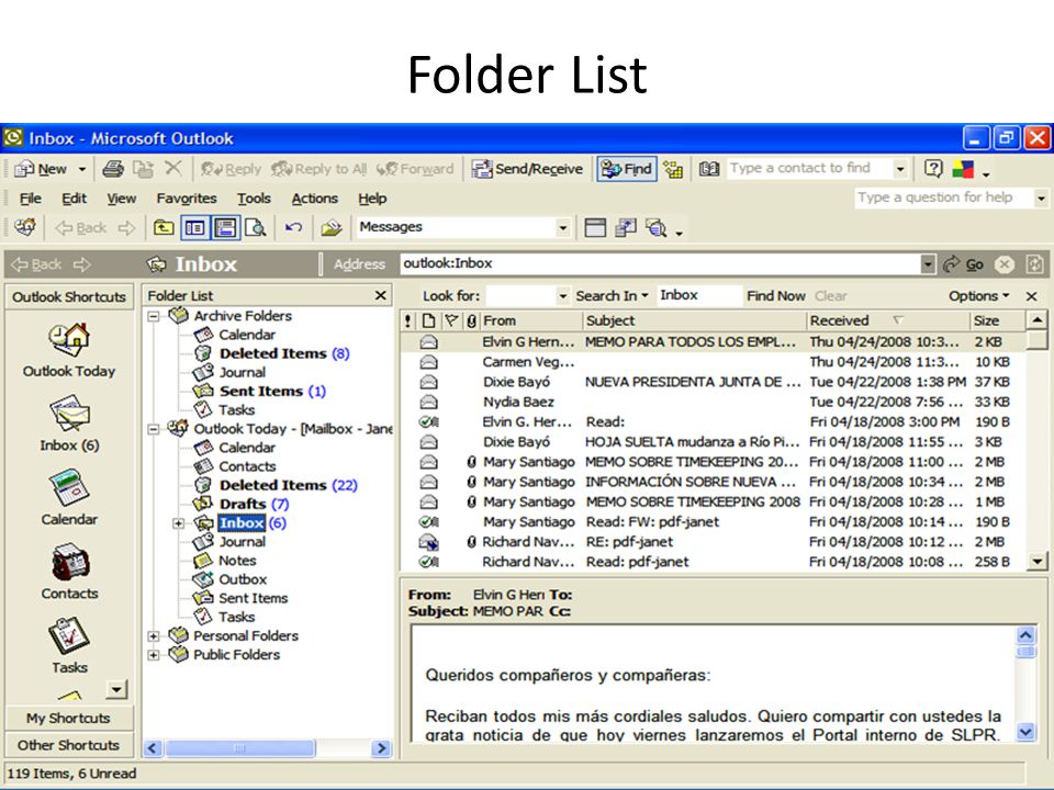 Folder List