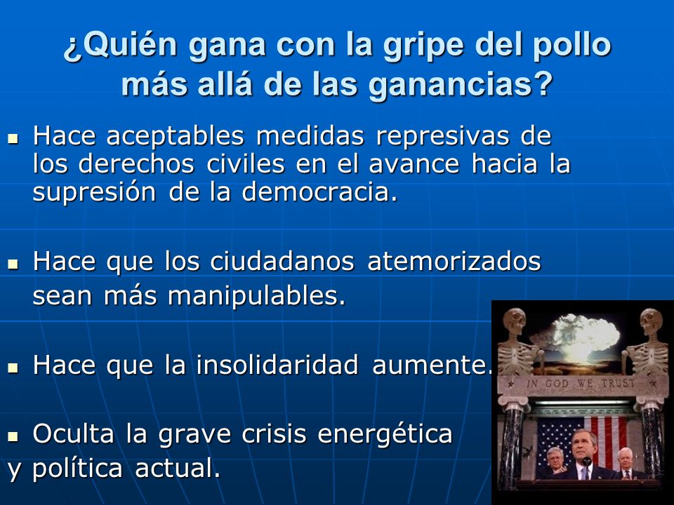 ¿Quién gana con la gripe del pollo más allá de las ganancias