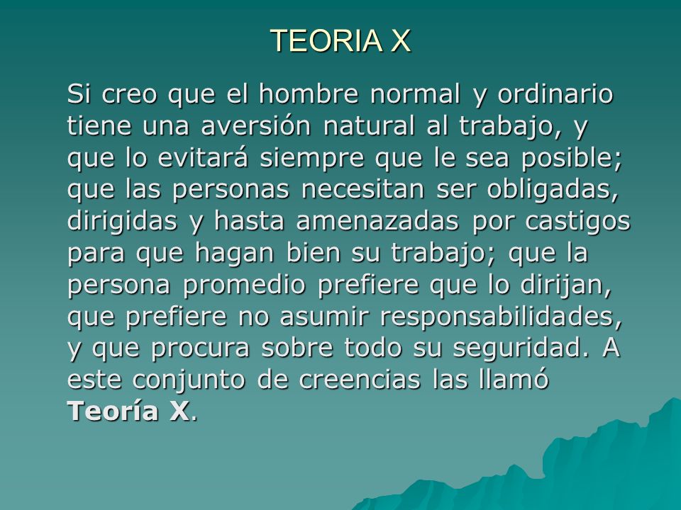 TEORIA X