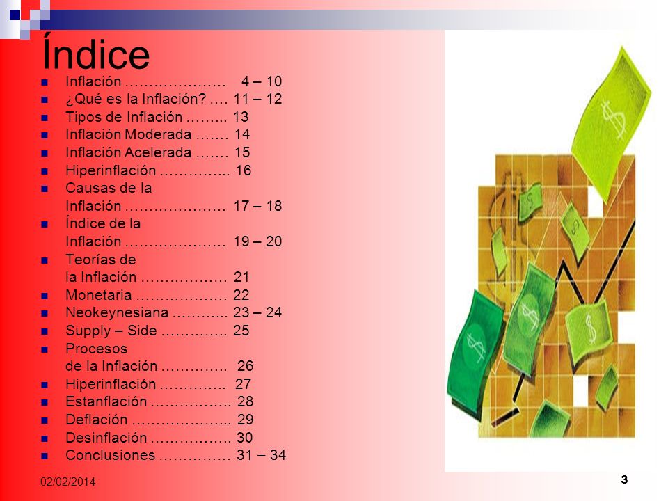Índice Inflación ………………… 4 – 10 ¿Qué es la Inflación …. 11 – 12