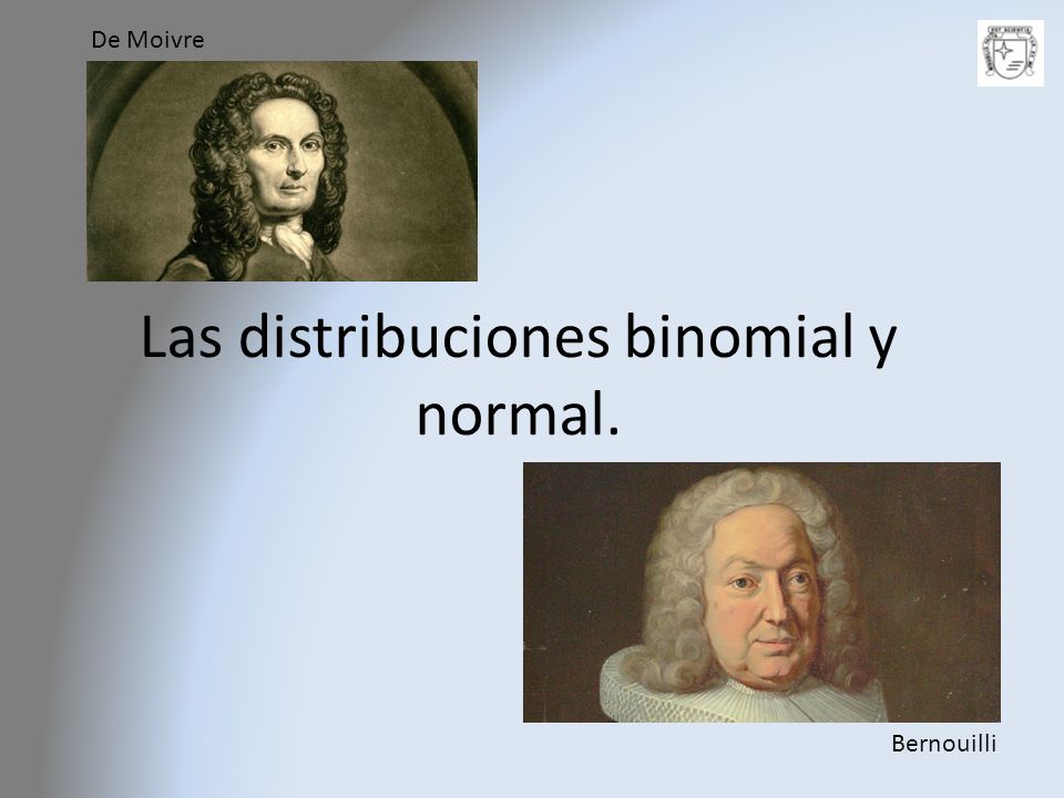 Las distribuciones binomial y normal.
