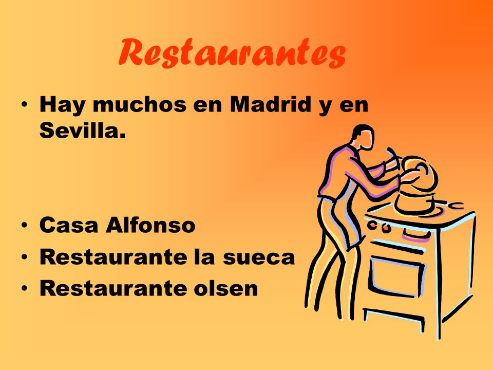 Restaurantes Hay muchos en Madrid y en Sevilla. Casa Alfonso