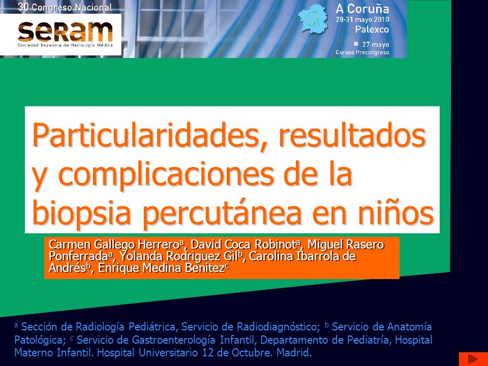 Particularidades, resultados y complicaciones de la biopsia percutánea en niños