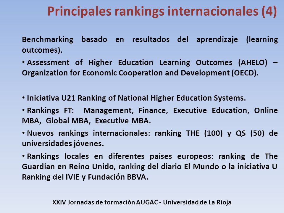 XXIV Jornadas de formación AUGAC - Universidad de La Rioja
