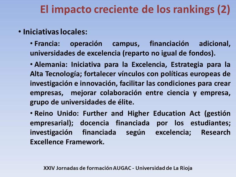 XXIV Jornadas de formación AUGAC - Universidad de La Rioja