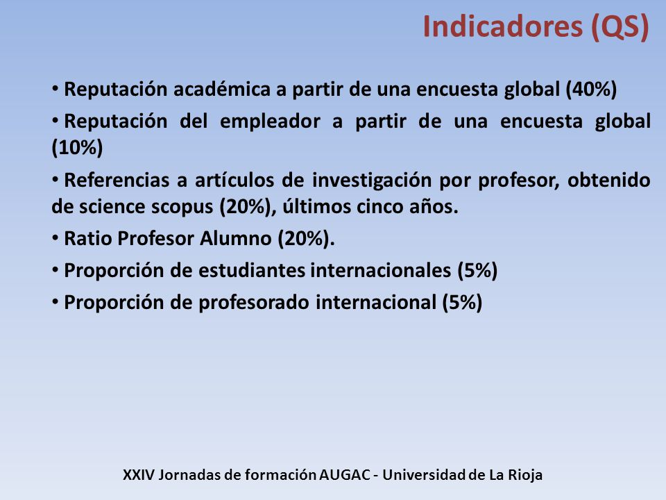 XXIV Jornadas de formación AUGAC - Universidad de La Rioja