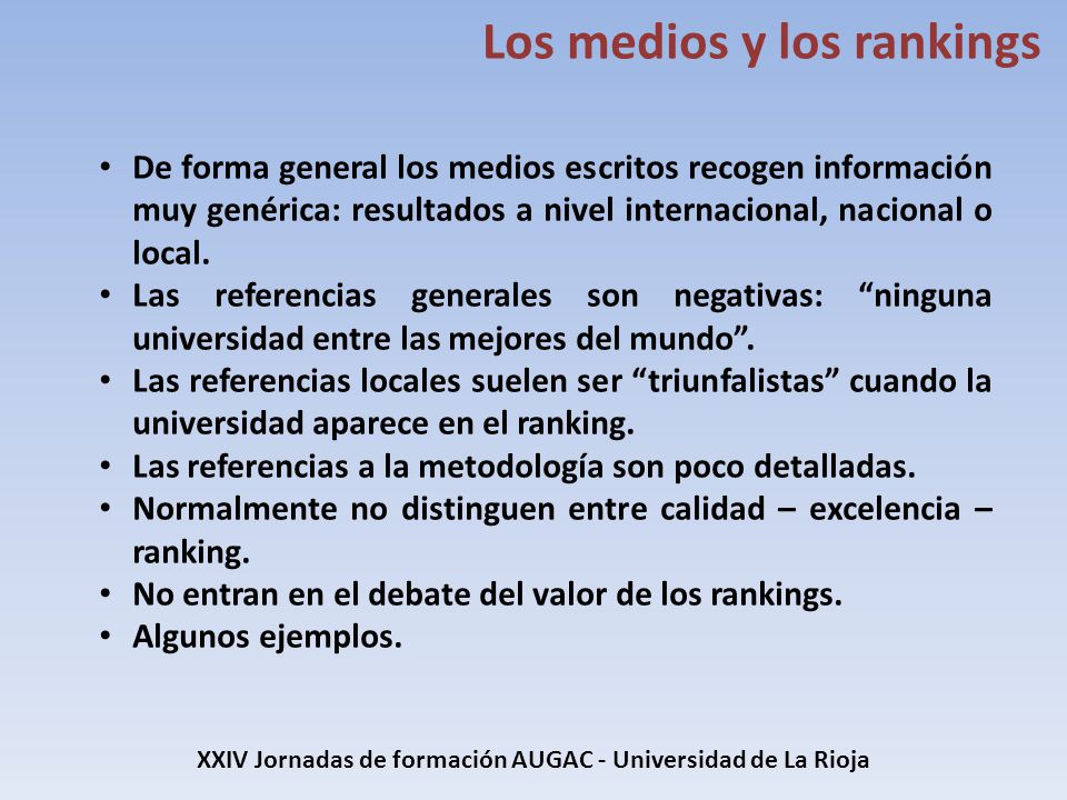 XXIV Jornadas de formación AUGAC - Universidad de La Rioja