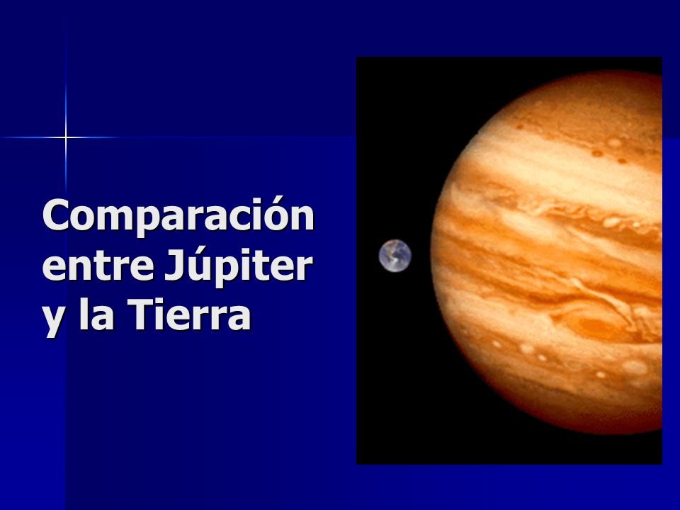 Comparación entre Júpiter y la Tierra
