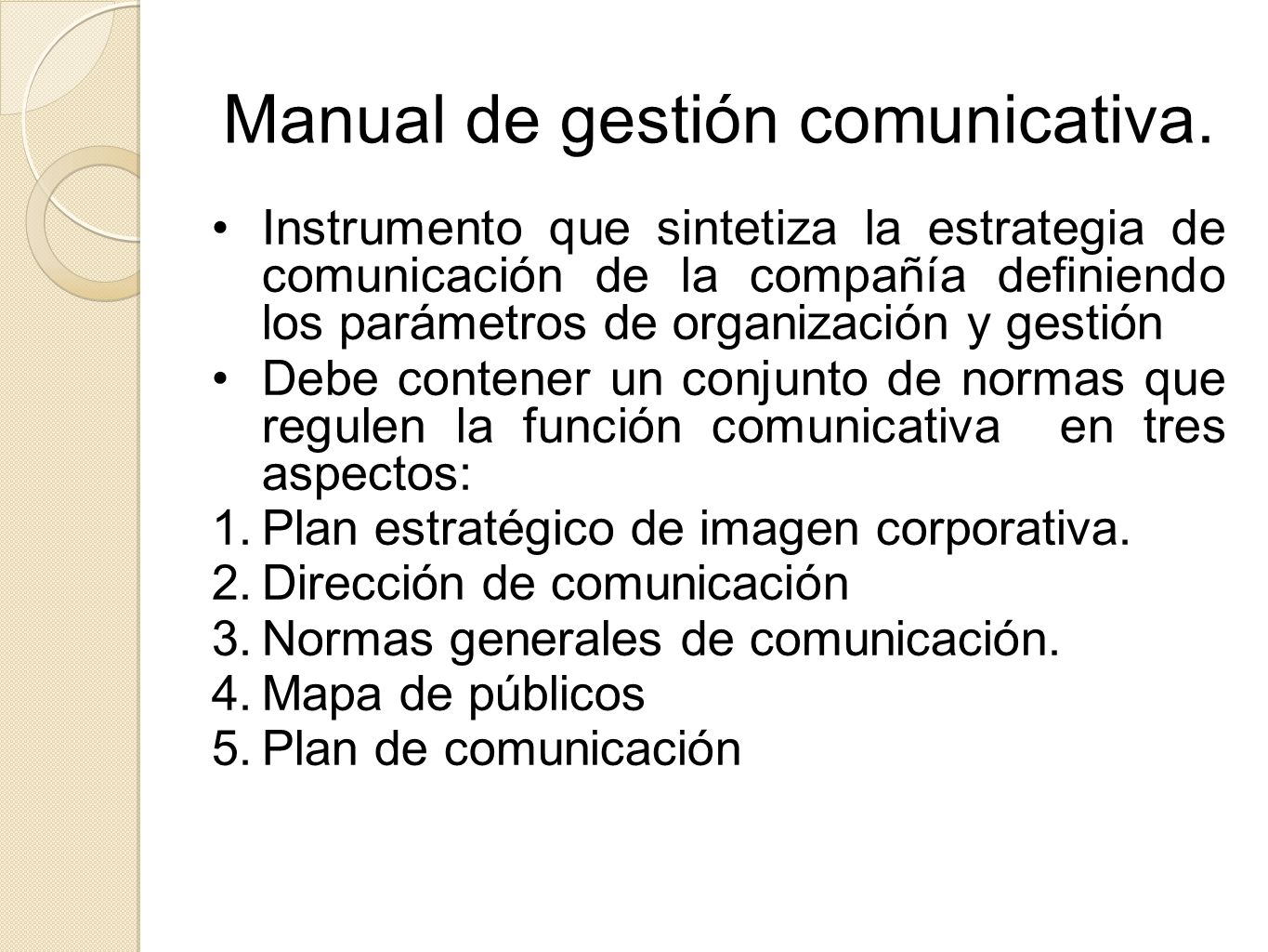 Manual de gestión comunicativa.