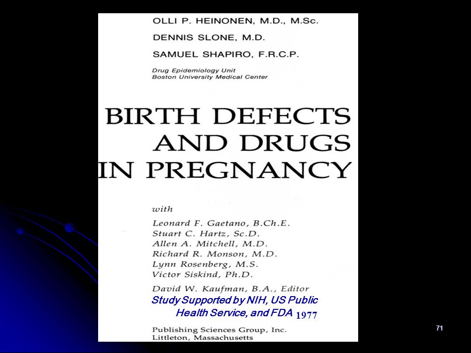 Study Supported by NIH, US Public Health Service, and FDA