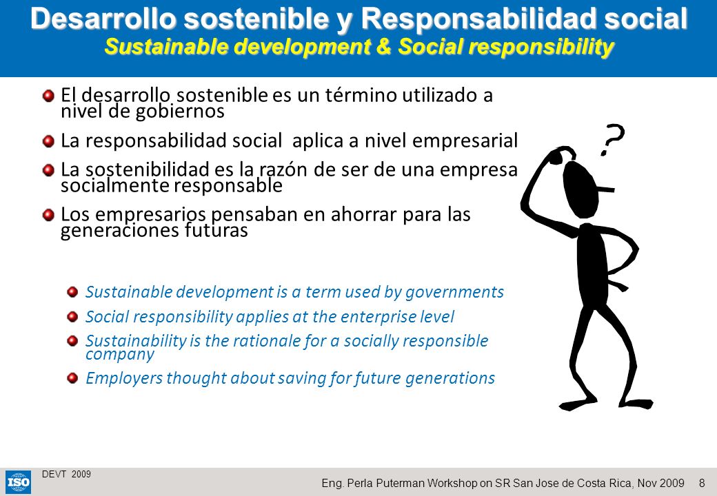 Desarrollo sostenible y Responsabilidad social Sustainable development & Social responsibility