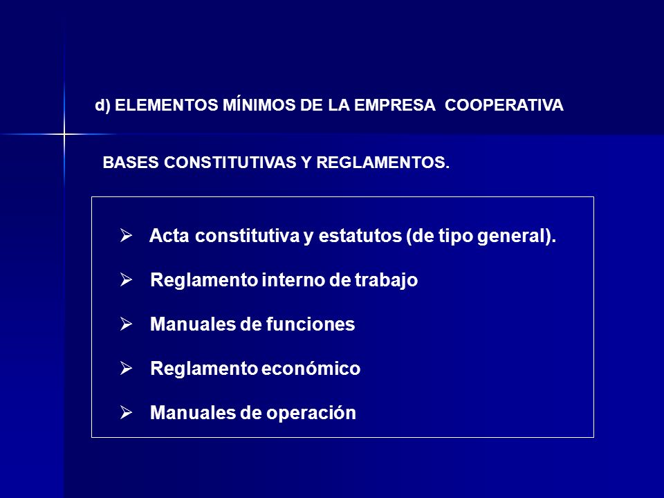 Acta constitutiva y estatutos (de tipo general).