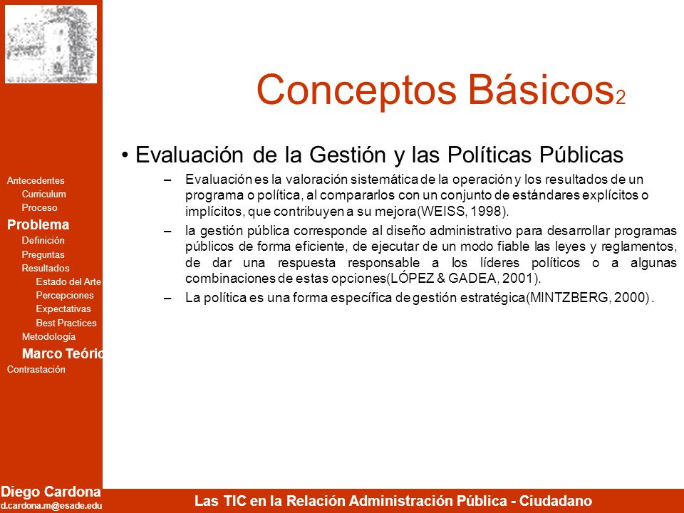 Conceptos Básicos2 Evaluación de la Gestión y las Políticas Públicas