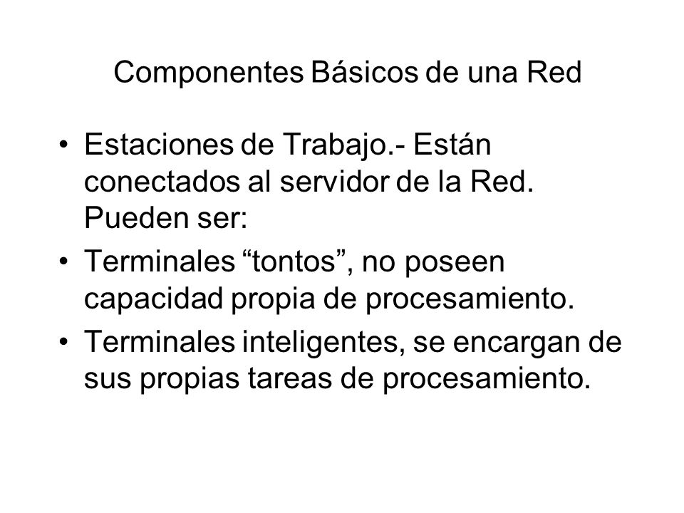 Componentes Básicos de una Red