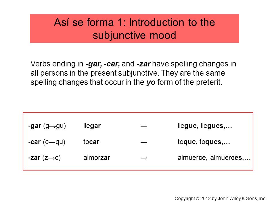 Así se forma 1: Introduction to the subjunctive mood