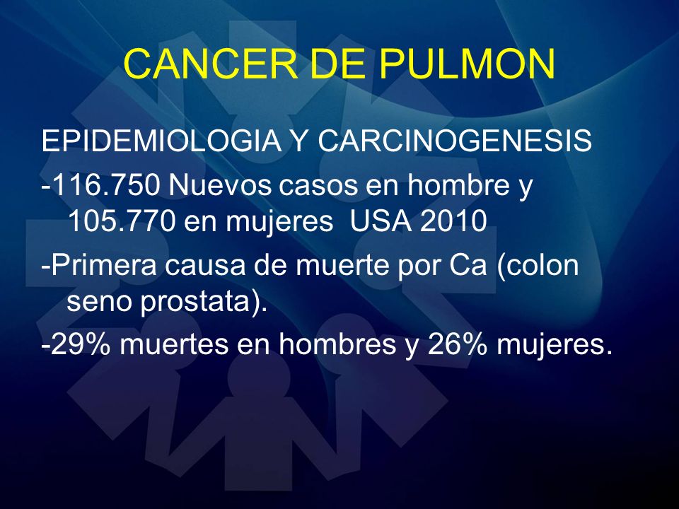 CANCER DE PULMON EPIDEMIOLOGIA Y CARCINOGENESIS