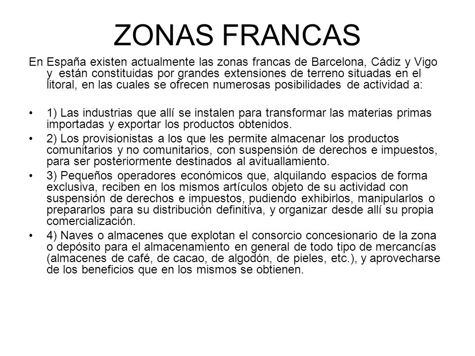 ZONAS FRANCAS