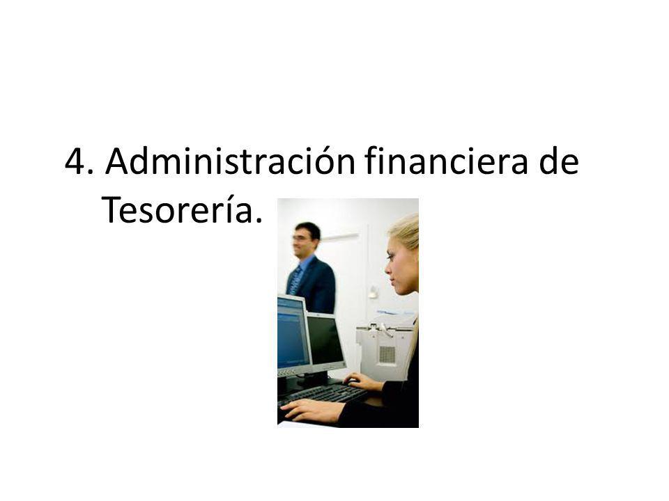 4. Administración financiera de Tesorería.