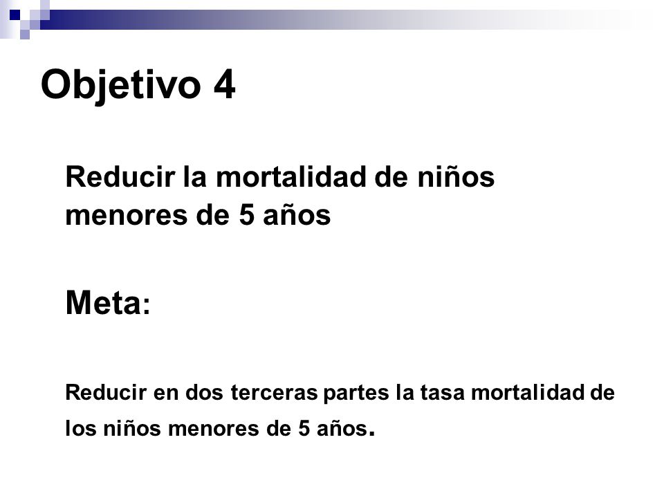 Reducir la mortalidad de niños menores de 5 años