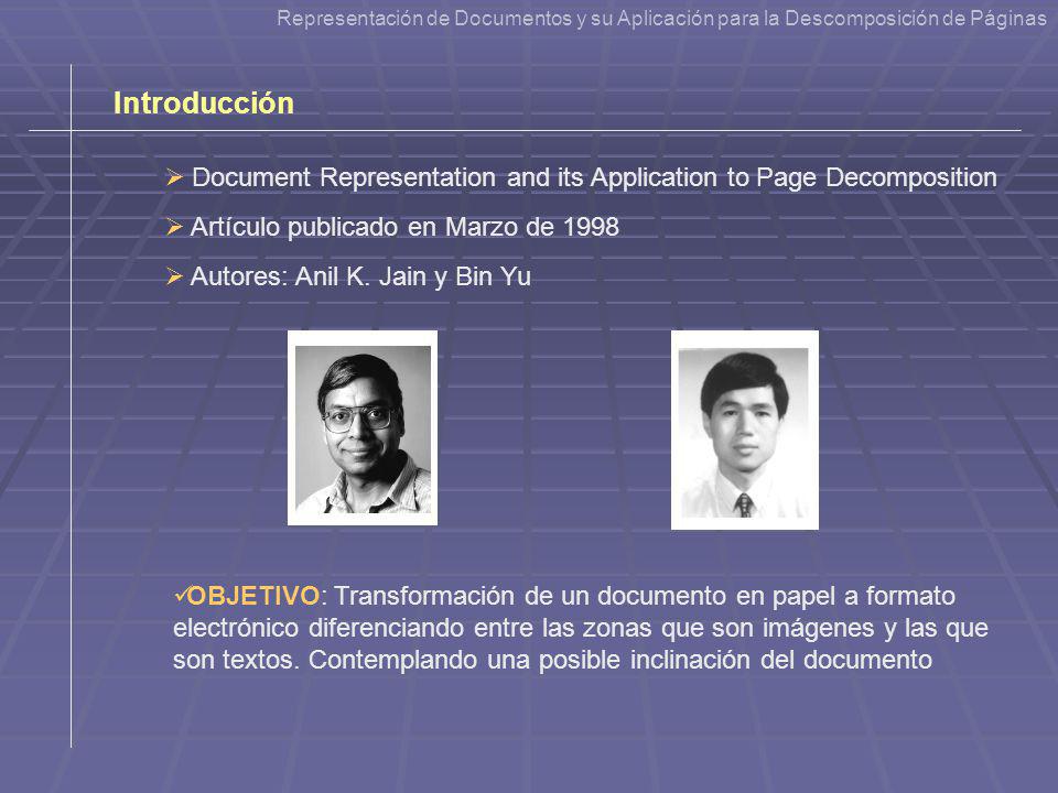 Document Representation and its Application to Page Decomposition