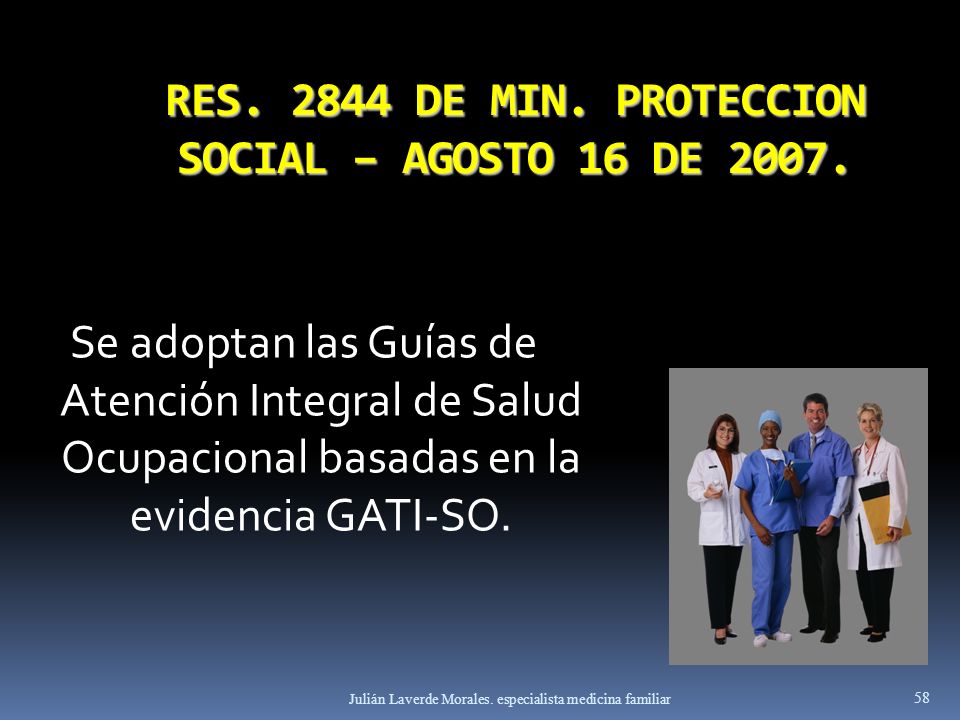 RES DE MIN. PROTECCION SOCIAL – AGOSTO 16 DE 2007.