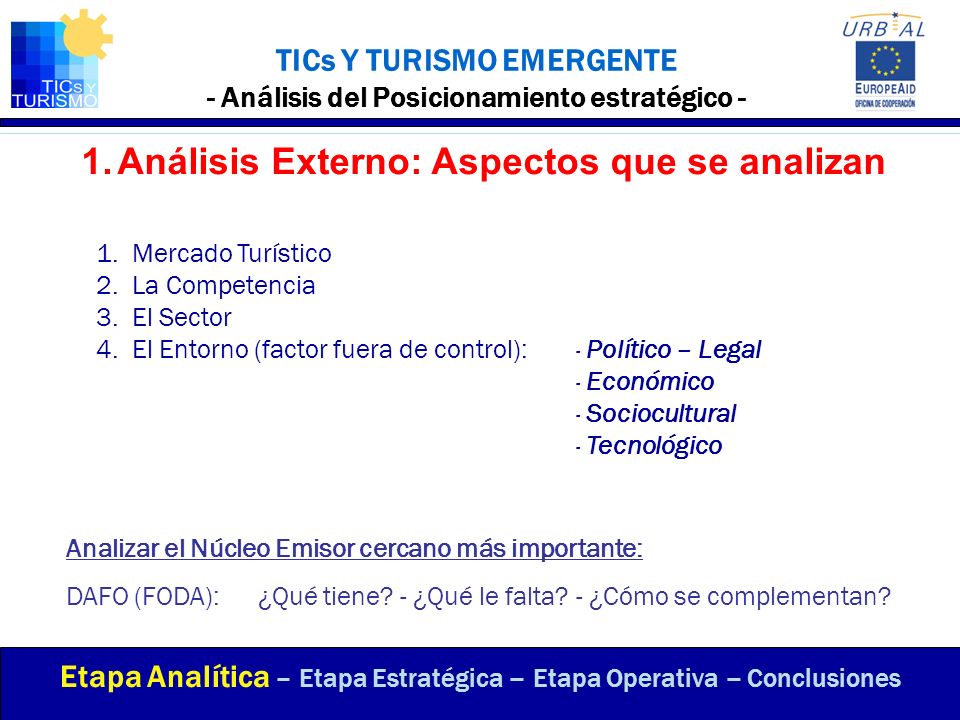 TICs Y TURISMO EMERGENTE - Análisis del Posicionamiento estratégico -