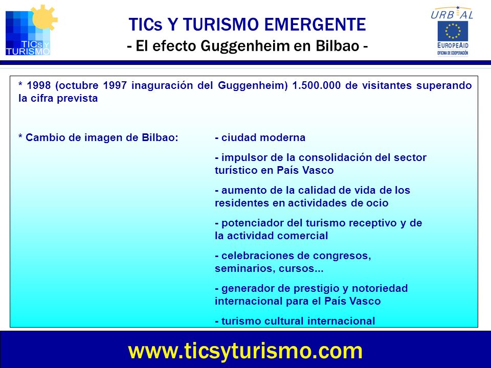 TICs Y TURISMO EMERGENTE - El efecto Guggenheim en Bilbao -