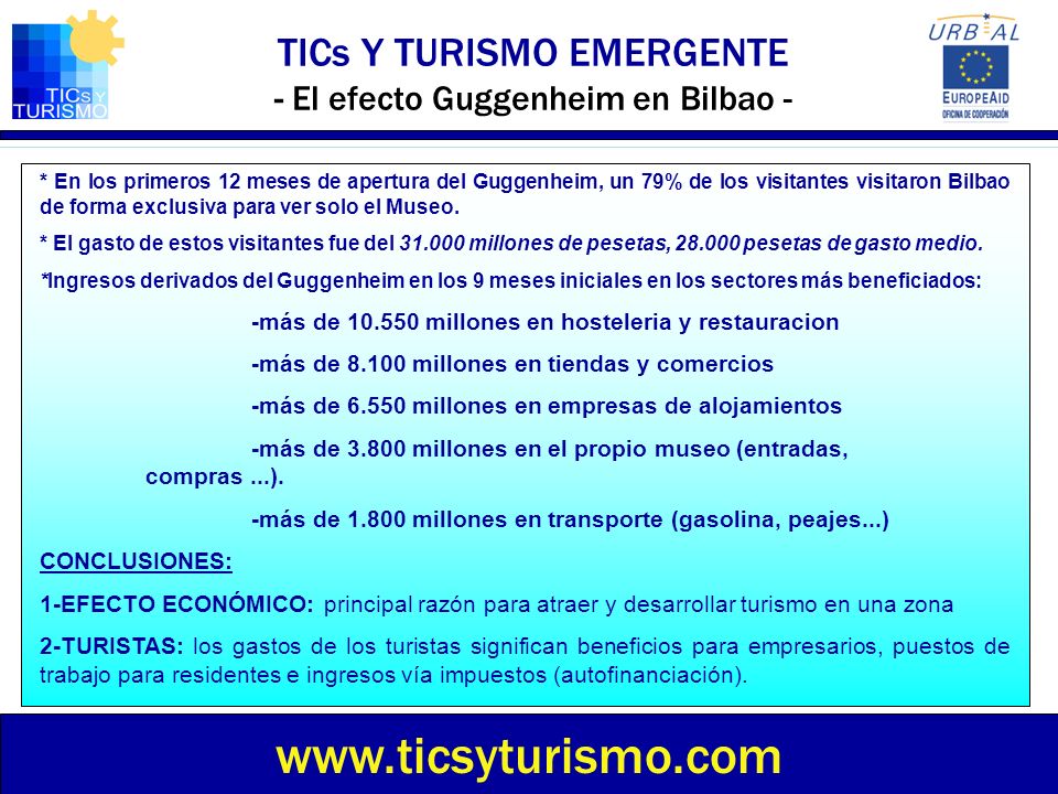 TICs Y TURISMO EMERGENTE - El efecto Guggenheim en Bilbao -