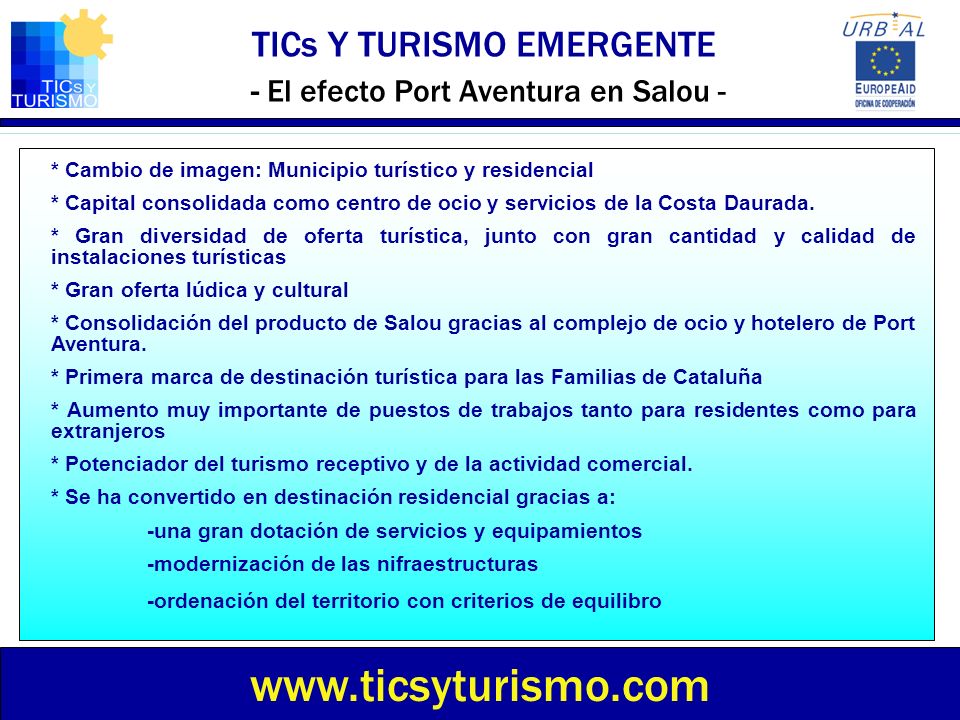 TICs Y TURISMO EMERGENTE - El efecto Port Aventura en Salou -