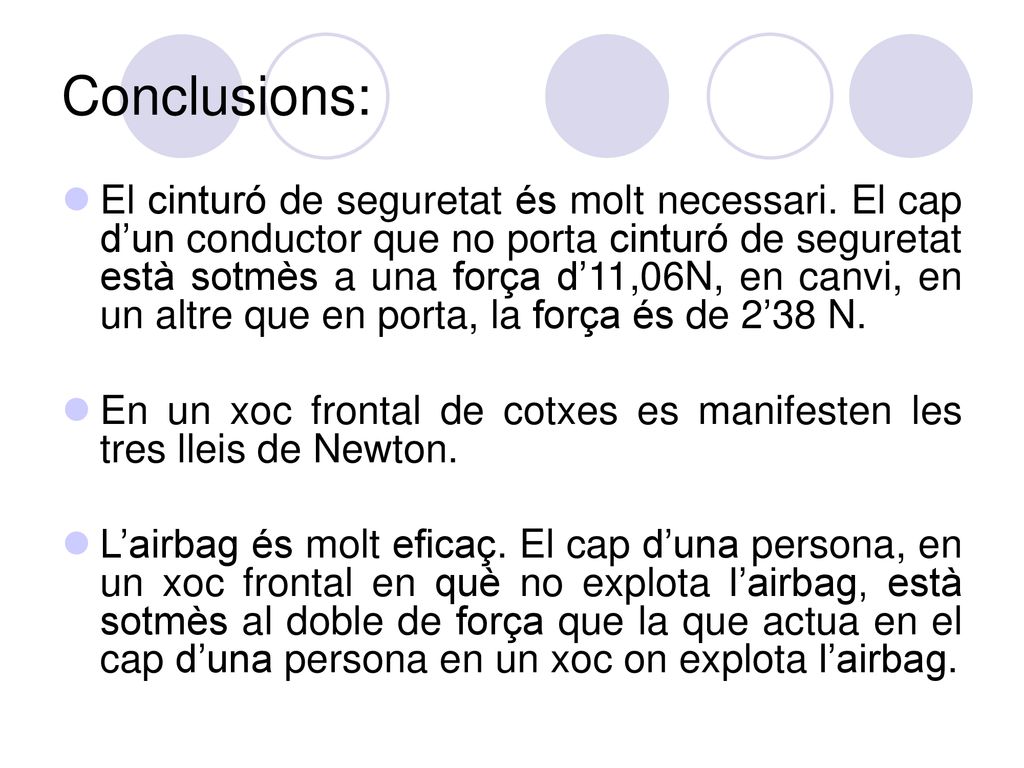 Conclusions: