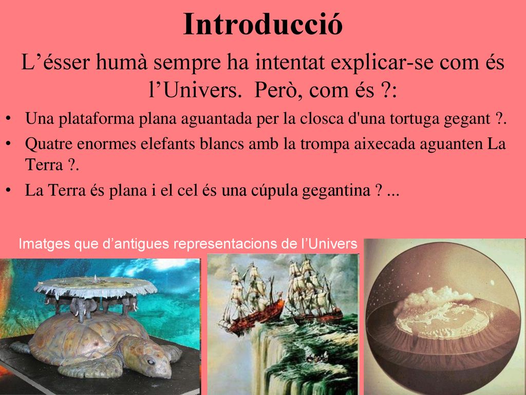 Introducció L’ésser humà sempre ha intentat explicar-se com és l’Univers. Però, com és :