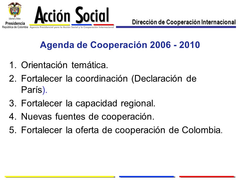 Agenda de Cooperación