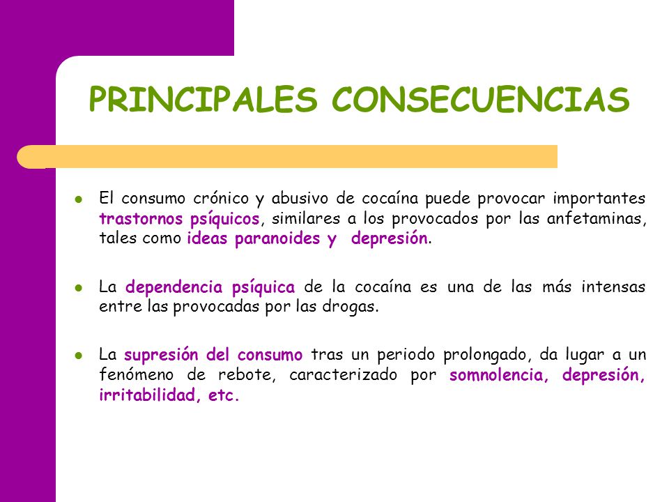 PRINCIPALES CONSECUENCIAS