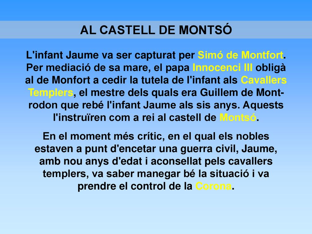 AL CASTELL DE MONTSÓ